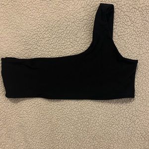 SHEIN Black One Shoulder Bikini Top